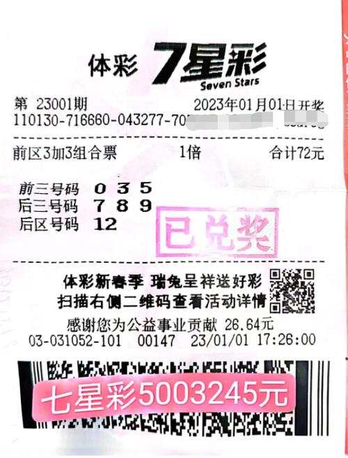 开云体育快讯:幸运彩民独揽七星彩大奖,奖金高达500万,七星彩一等奖彩票
